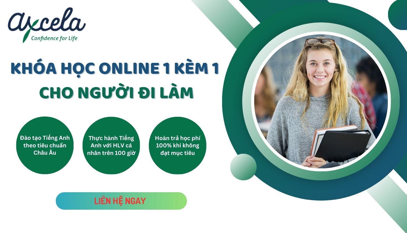 tiếng anh online 1 kèm 1 tại Axcela