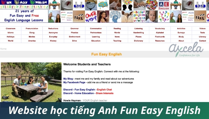 Trang web học tiếng Anh văn phòng online Fun Easy English