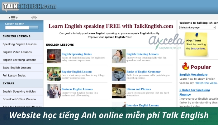 Website Talk English
