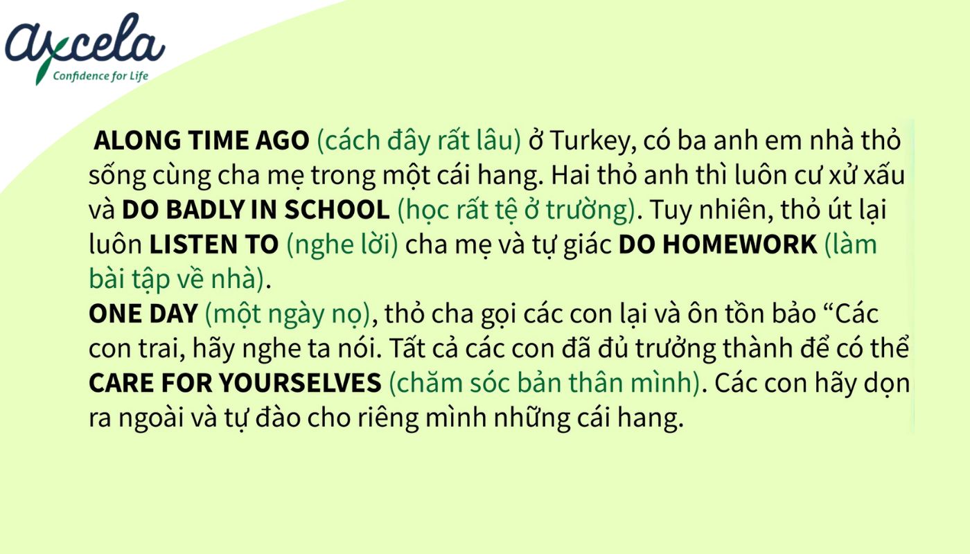 các bài truyện chêm học tiếng anh