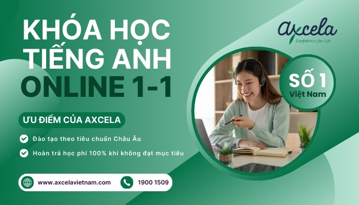 Axcela cung cấp khóa học tiếng Anh online 1-1