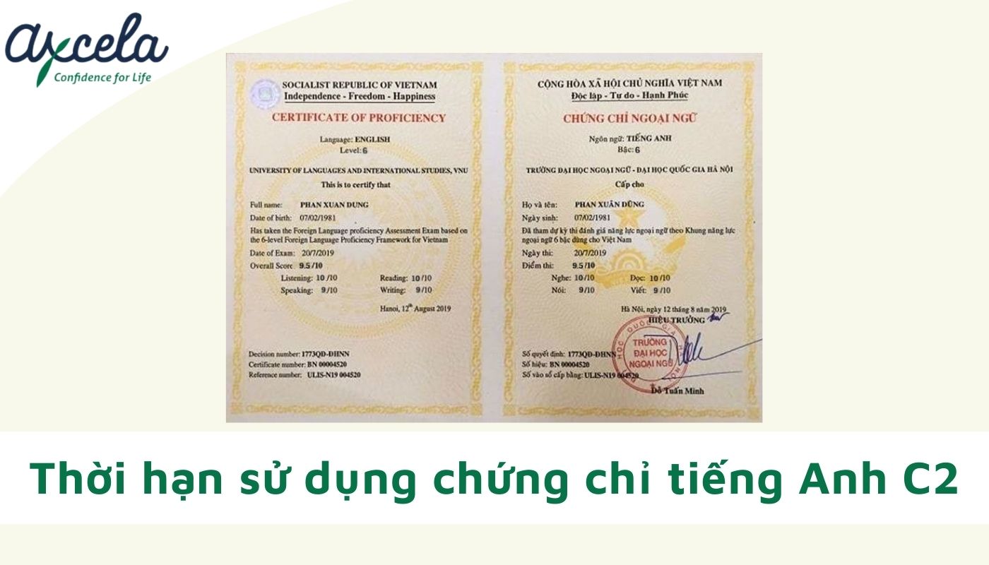 Thời hạn bằng C2 tiếng Anh