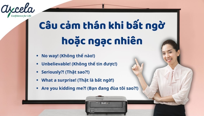 Câu cảm thán trong trường hợp một tình huống bất ngờ