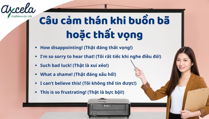 Mẫu câu cảm thán thể hiện sự buồn bã, thất vọng