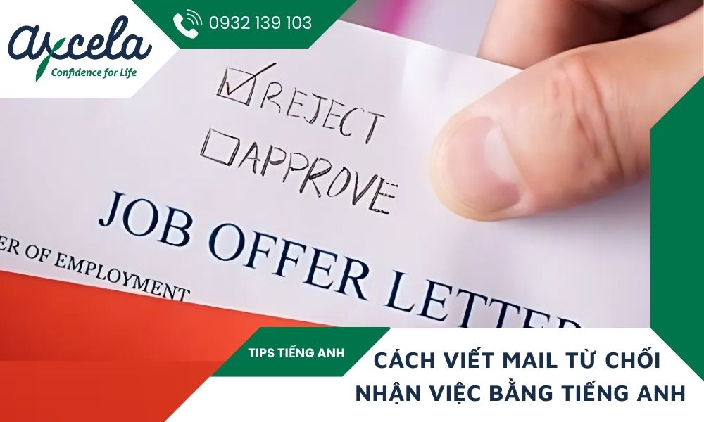 Email từ chối nhận việc tiếng Anh