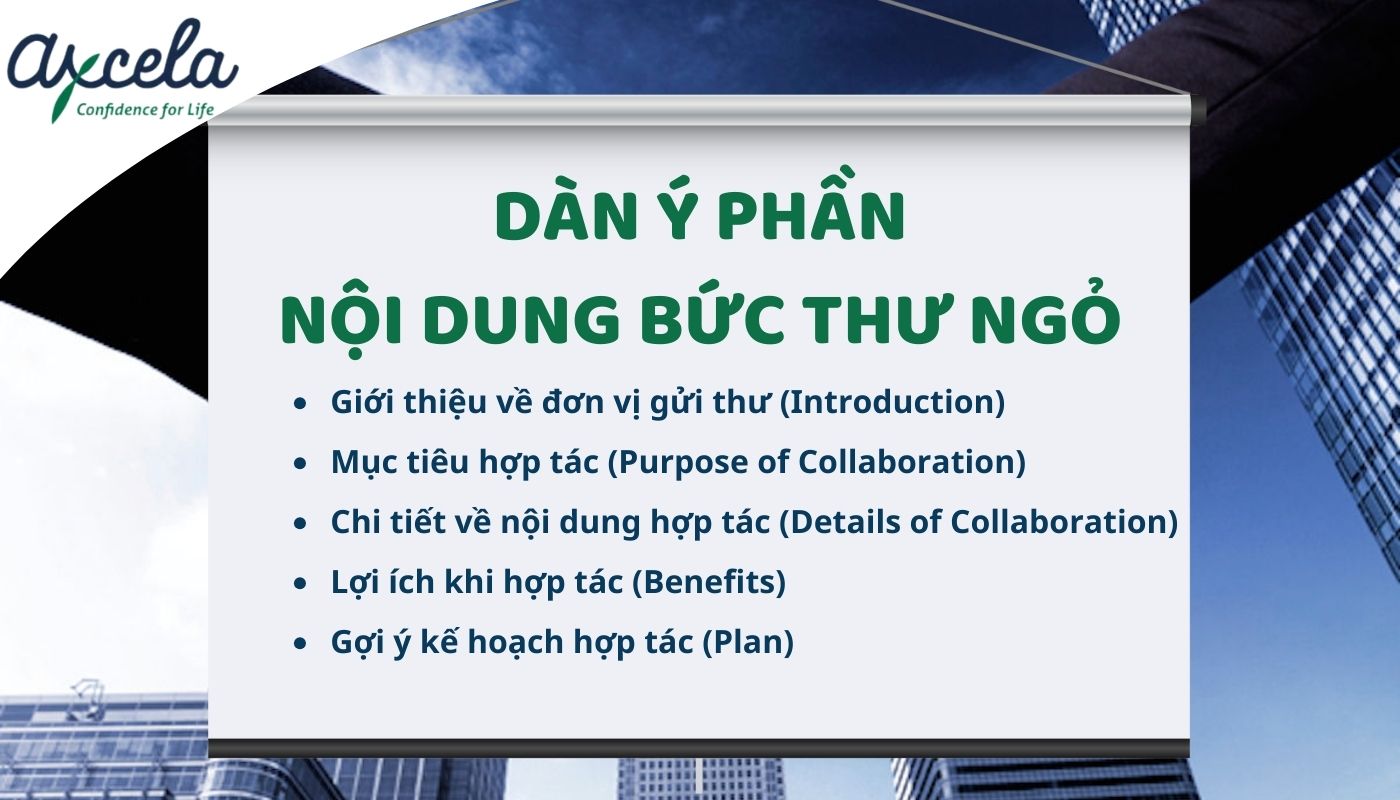 cách viết phần nội dung thư mời hợp tác tiếng Anh