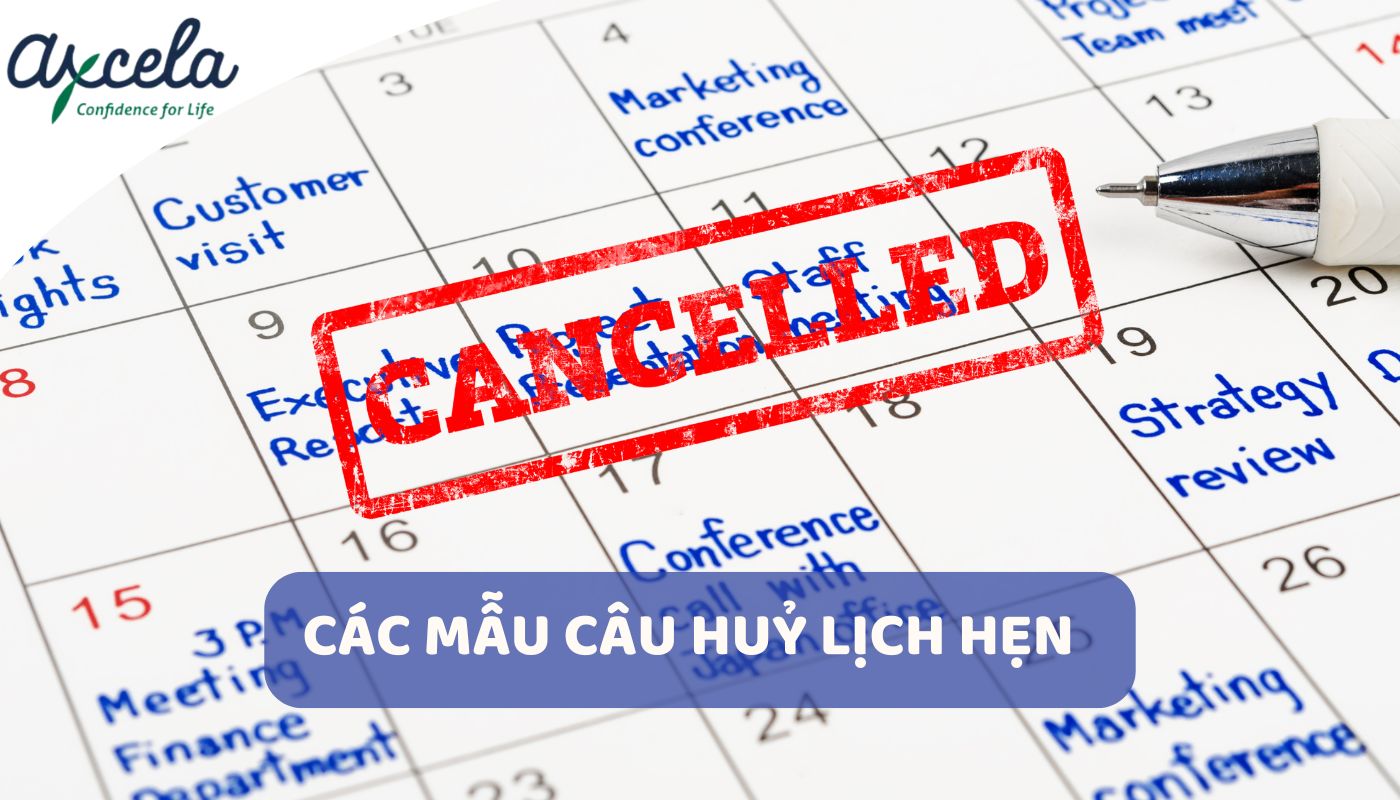 Mẫu câu huỷ lịch hẹn bằng tiếng Anh