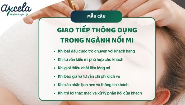 Giao tiếp tiếng Anh nghề nối mi
