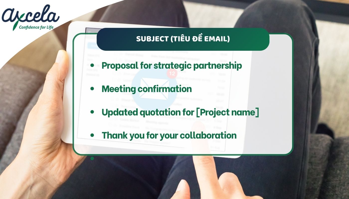 Tiêu đề email tiếng Anh cho đối tác