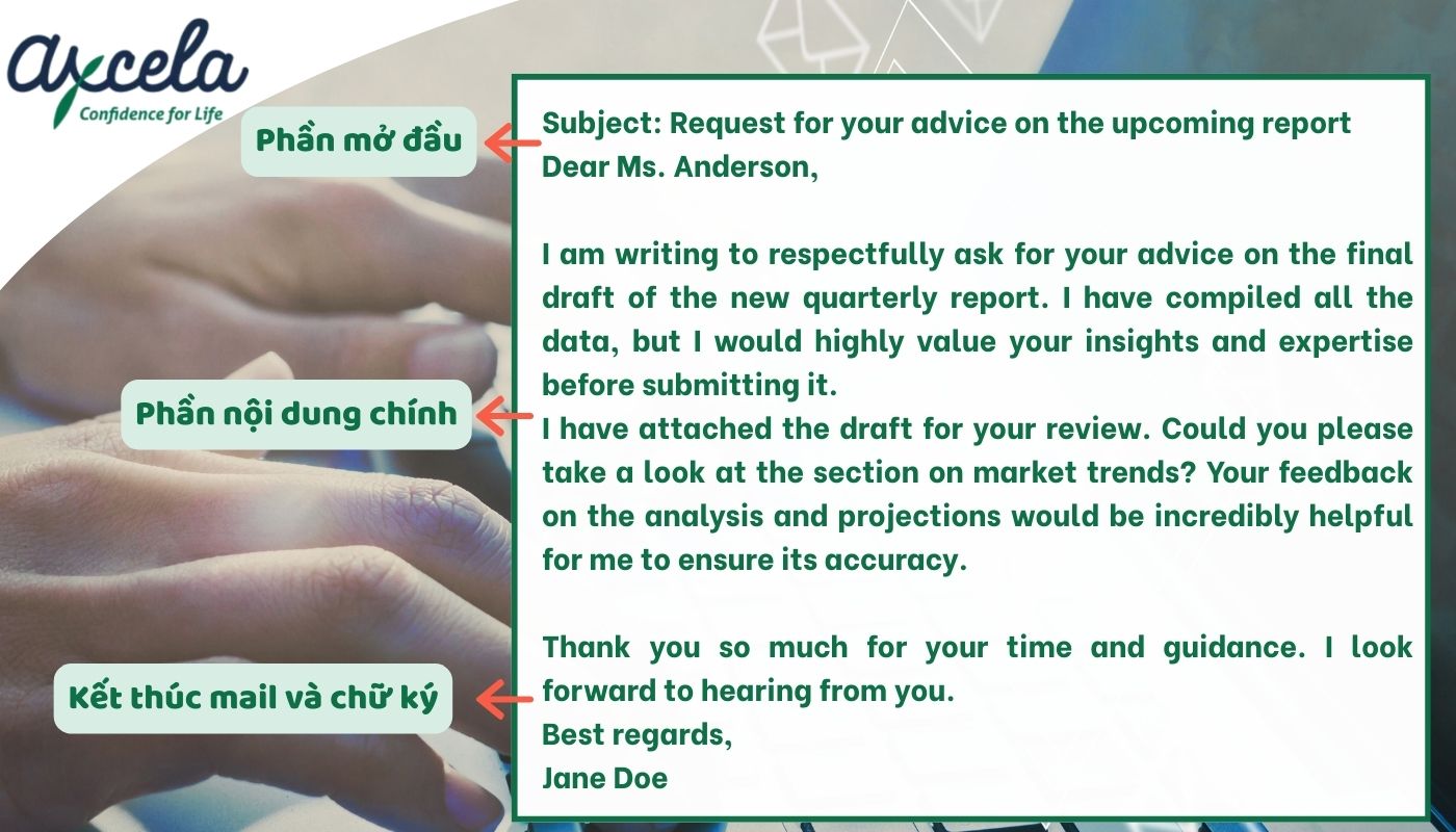 Các phần quan trọng trong cách viết thư nhờ giúp đỡ bằng tiếng Anh