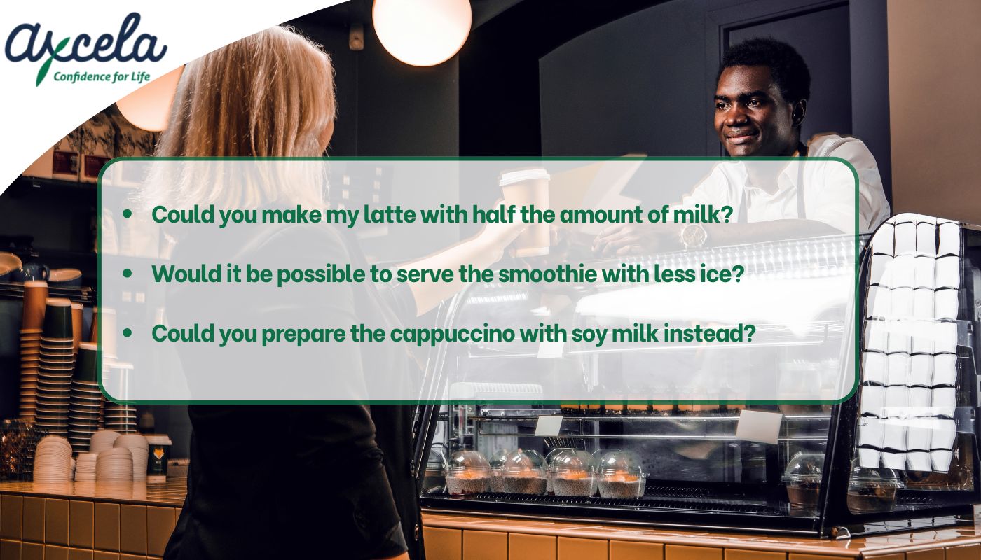 Mẫu câu tiếng Anh khi muốn đổi hoặc tùy chính món