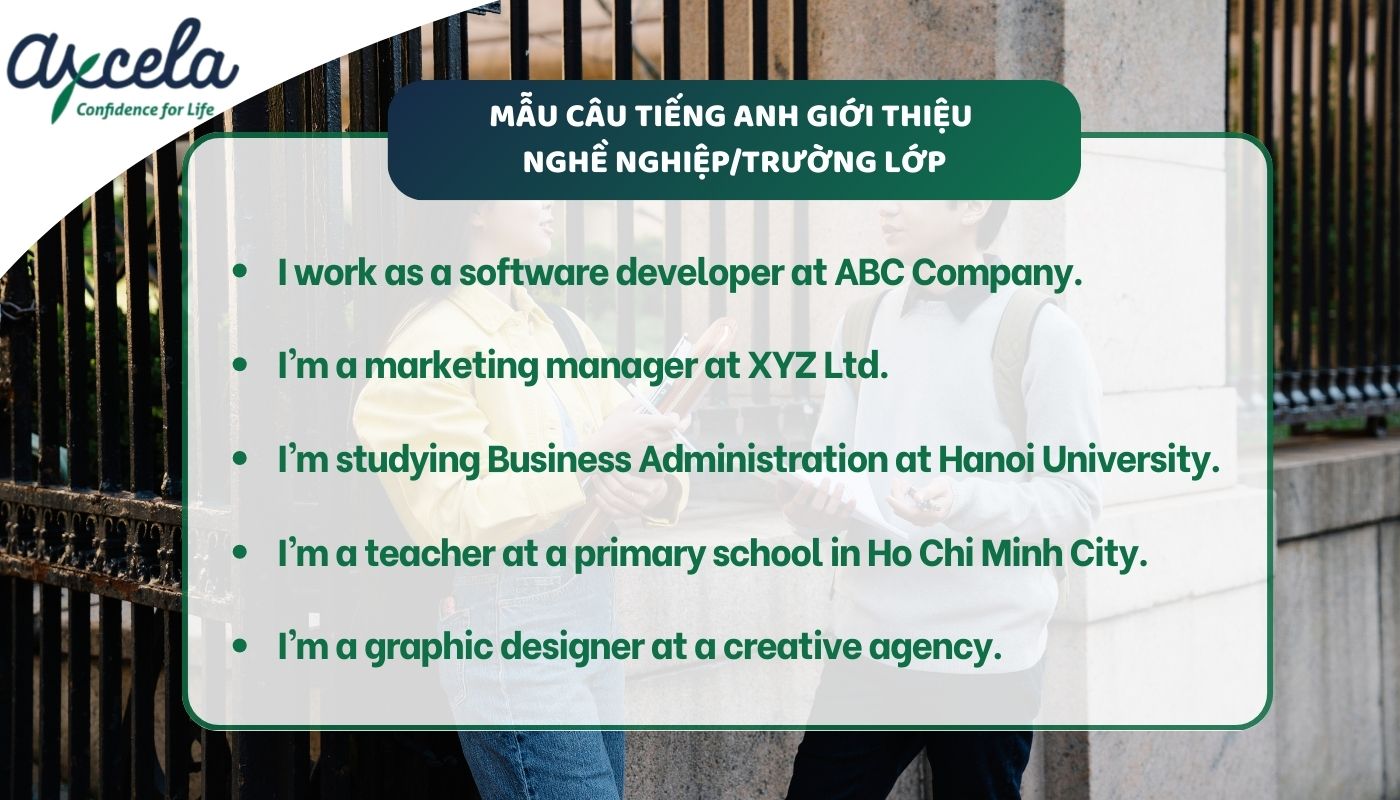 Mẫu câu giới thiệu nghề nghiệp bằng tiếng Anh lần đầu gặp