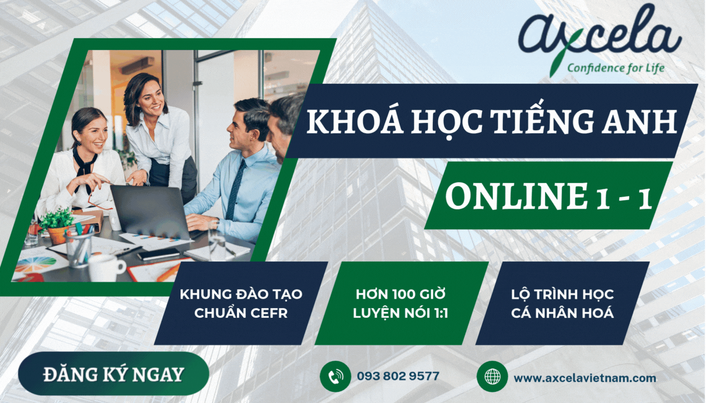 Axcela Vietnam đem đến khoá học giao tiếp Online 1 - 1 cho người đi làm